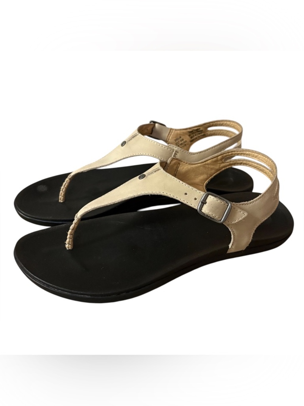 OLUKAI EHEU Leather Thong Sandals Women's Size 10